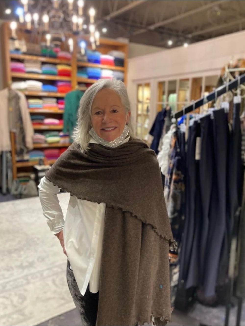 Cashmere Black Wrap Scarf